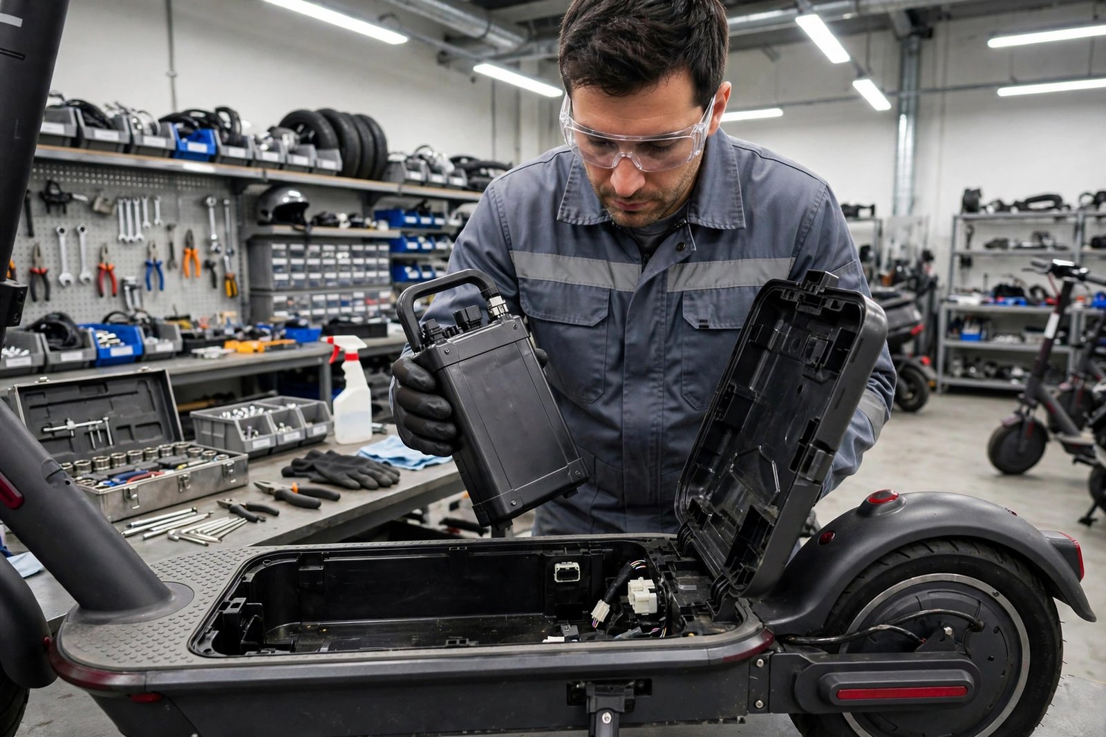 E-Scooter Akku defekt: Austausch durch einen Fachmann in der Werkstatt
