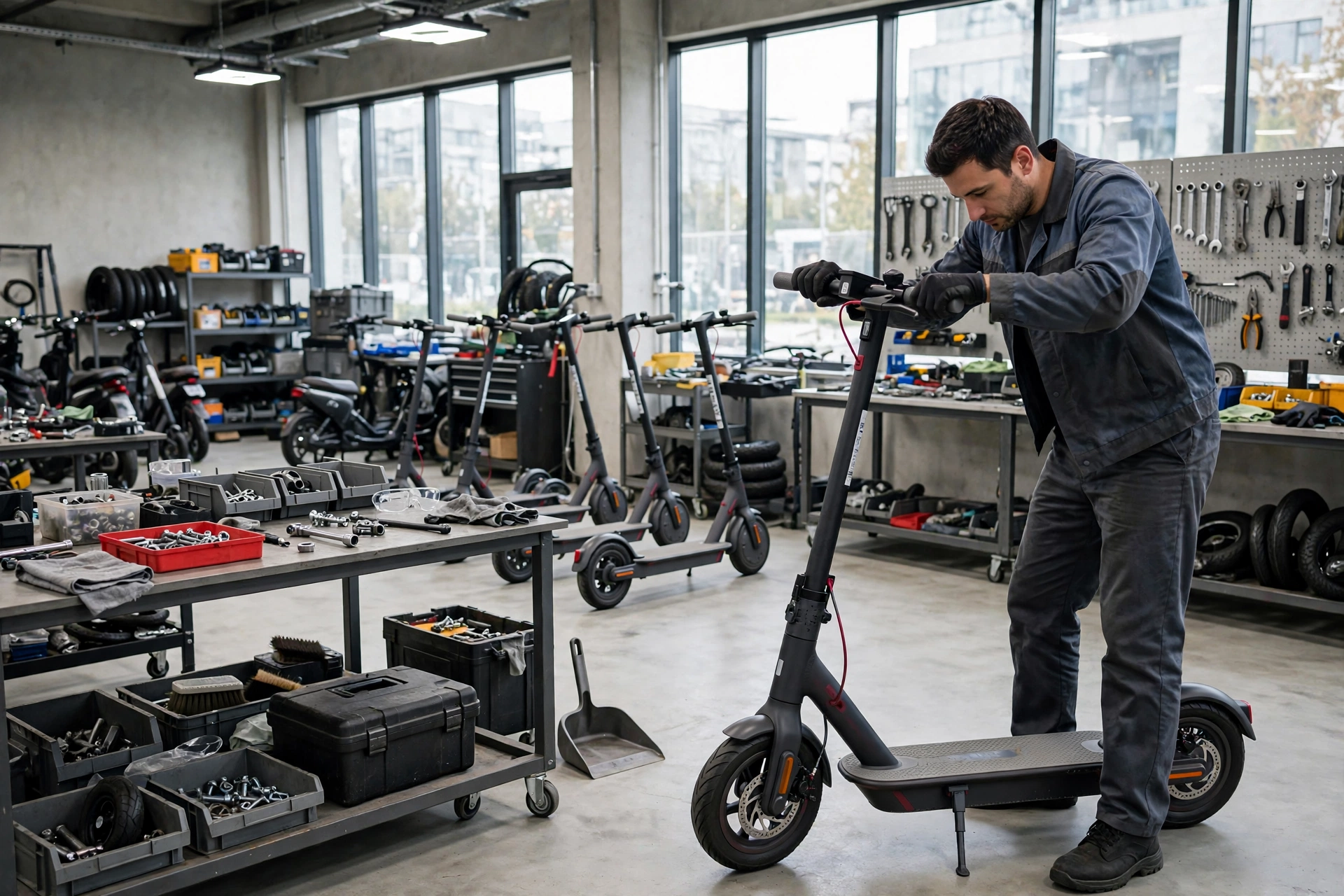 E-Scooter Bremsen testen in Mannheim – Sicherheits-Check nach der Reparatur in der Werkstatt