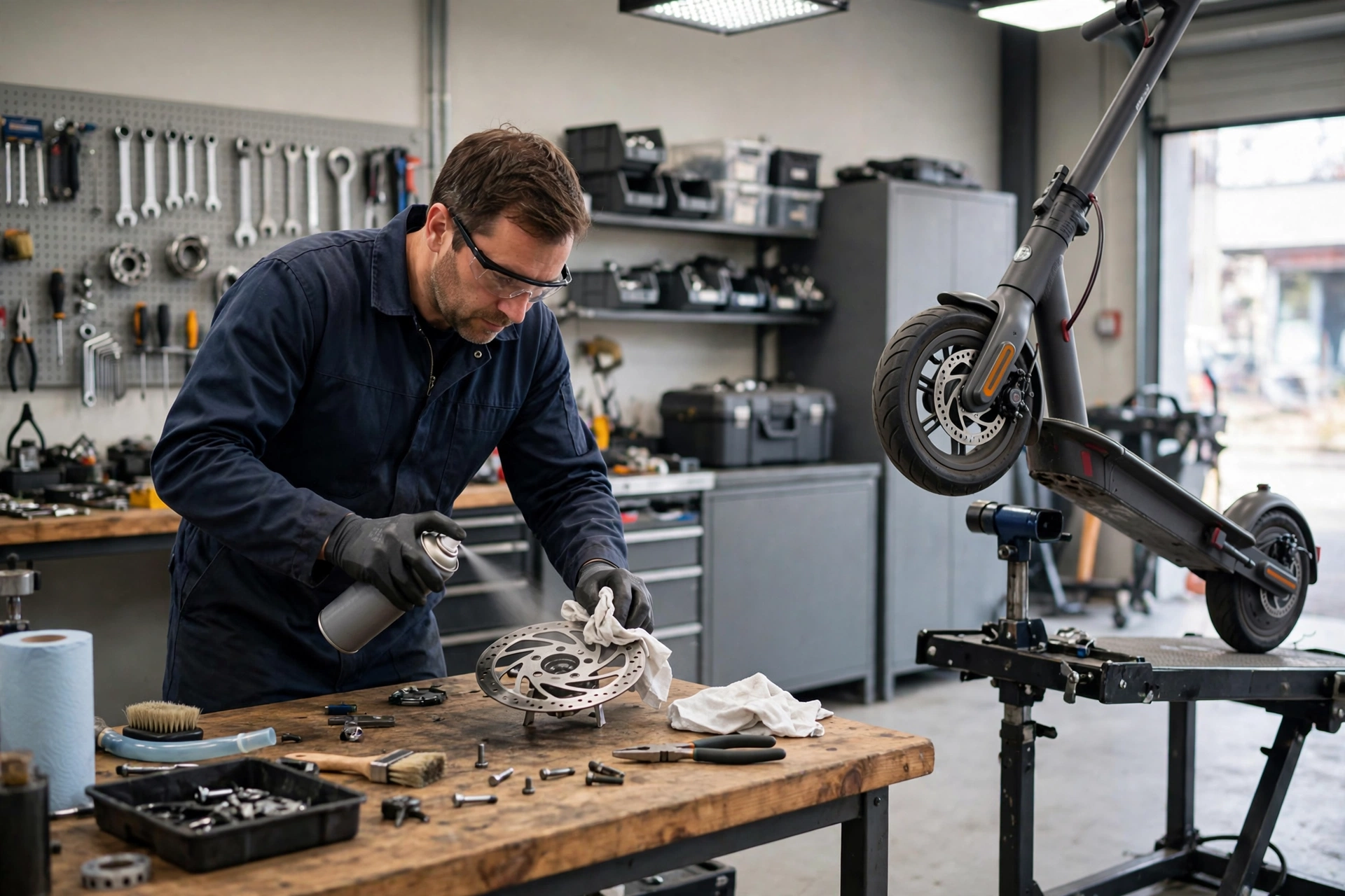 E-Scooter Bremsscheibe reinigen in Mannheim – Hilfe gegen Quietschen durch Schmutz und Ölfilm