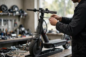 E-Scooter Lenker wackelt – Reparatur in der Werkstatt in Mannheim