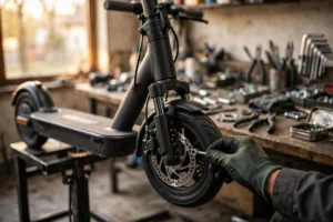 E-Scooter quietscht beim Bremsen in Mannheim – Bremsen-Check in der Werkstatt