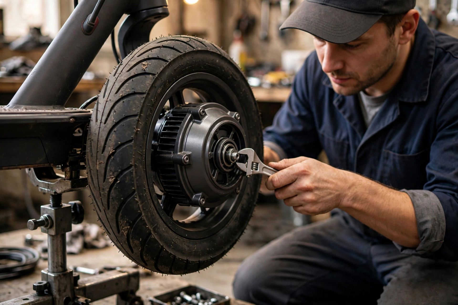 Ninebot Max G30 Reparatur in Mannheim – Kontrolle von Hinterrad und Nabenmotor